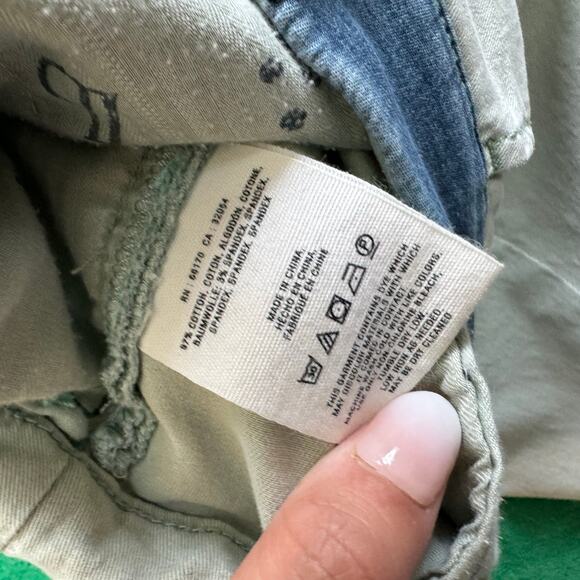 Anthropologie Pilcro & The Letterpress Hyphen Mint Blue Lace Leg Pants sz 27P - Picture 3 of 8